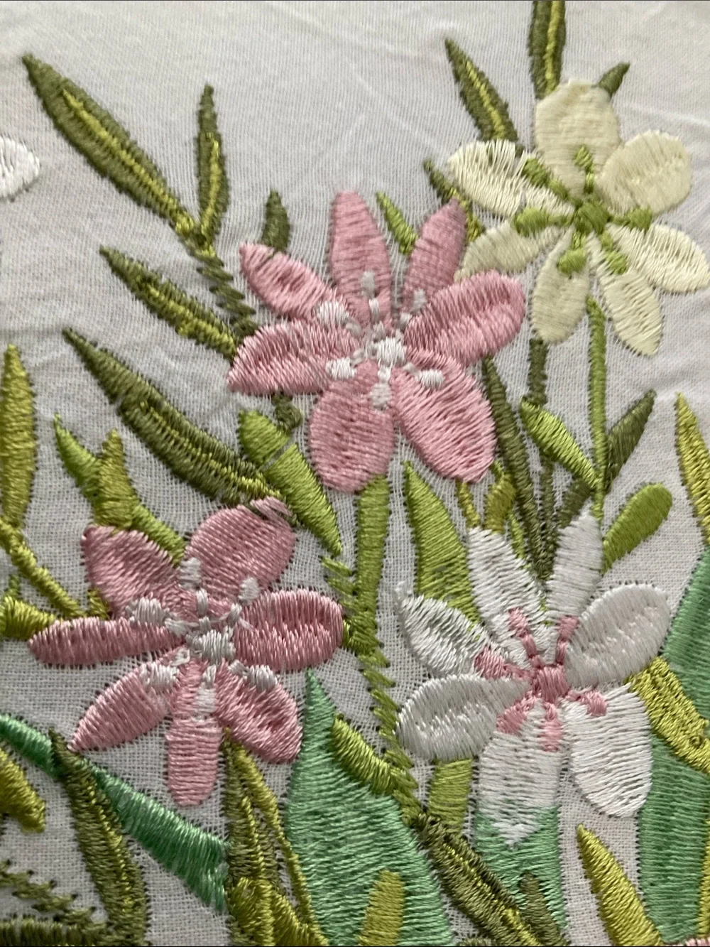 PILLOW Decorative Farm Fresh Flowers Pink Truck Embroidered Throw Pillow NWT